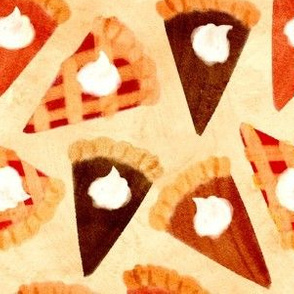 Watercolor Pie Slices