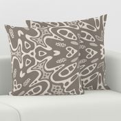 Kaleidoscope Abstract Floral - Warm Gray