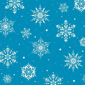 Christmas Folk Snowflakes2 iceblue