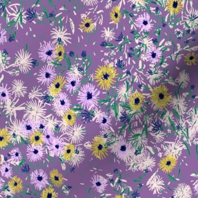 Vintage Asters Meadow (amethyst purple) 12”
