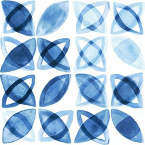 Blue Watercolor Pattern - Large Version 