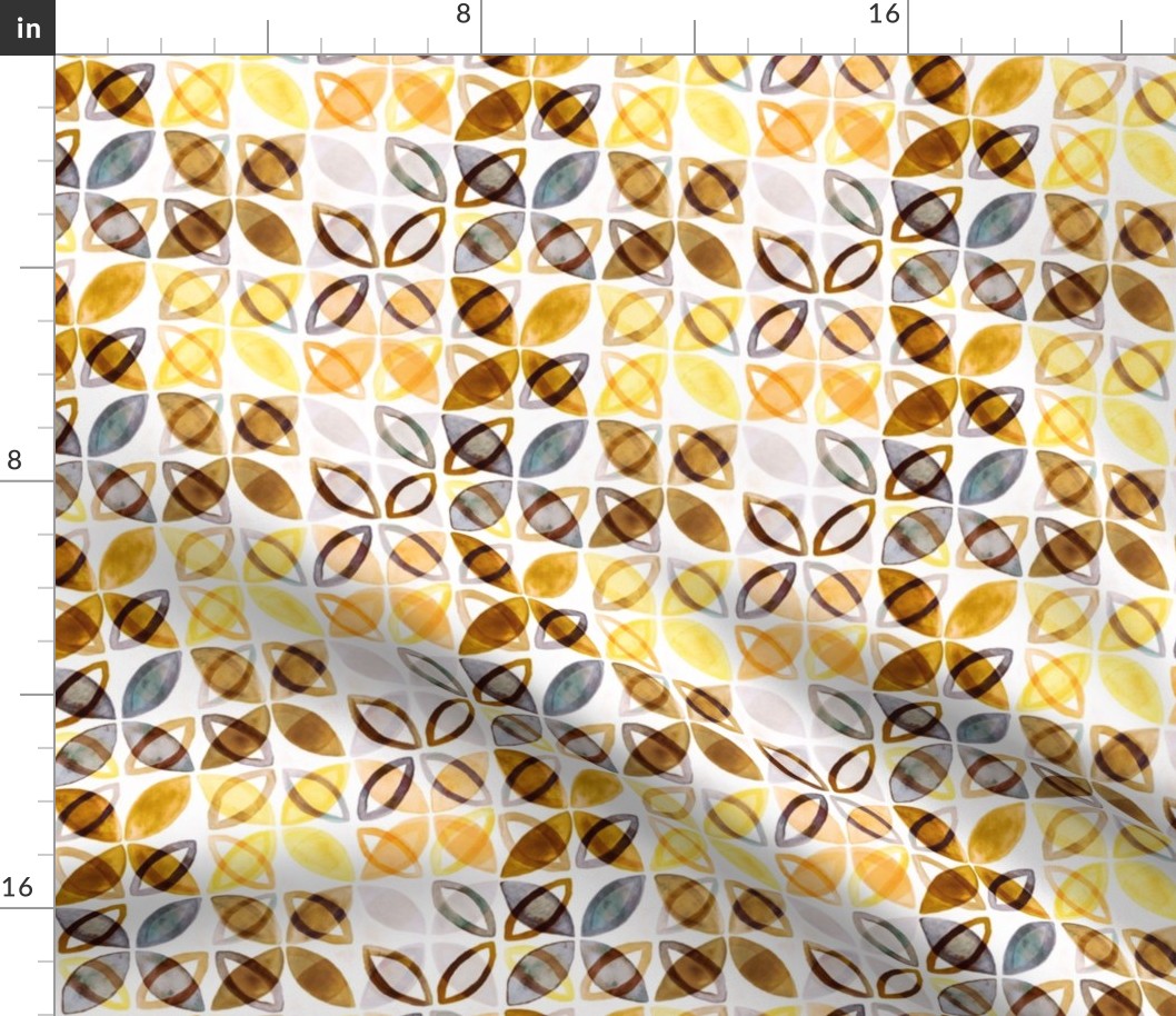 70's Watercolor Pattern - Neutral - Small Version 