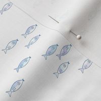 Minnows (lavender on white)