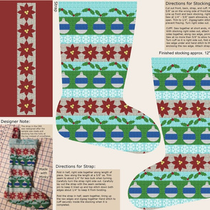 Cut & Sew Fair Isle Christmas Stocking by Shari Armstrong Designs