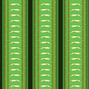 Green Stripe with Greyhounds