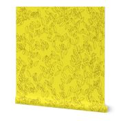 Poppy Jewels Citrine Yellow Leaves Co-ordinate Large Scale