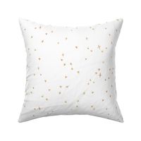 Festive celestial stars metallic look gold on white