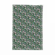 Bright Tropical Emerald Jungle - tiny print