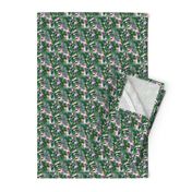 Bright Tropical Emerald Jungle - tiny print