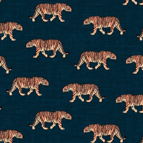 Tiger Indigo Orange- Texture