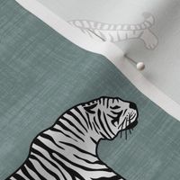 White Tiger - Blue Gray Texture