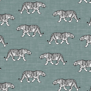 White Tiger - Blue Gray Texture