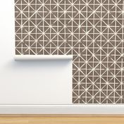 geometric triangles on taupe - modern distressed geometric - LAD19