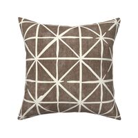 geometric triangles on taupe - modern distressed geometric - LAD19