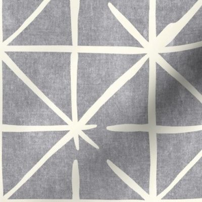 geometric triangles on grey - modern distressed geometric - LAD19