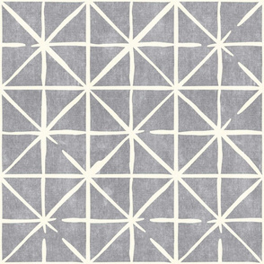 geometric triangles on grey - modern distressed geometric - LAD19