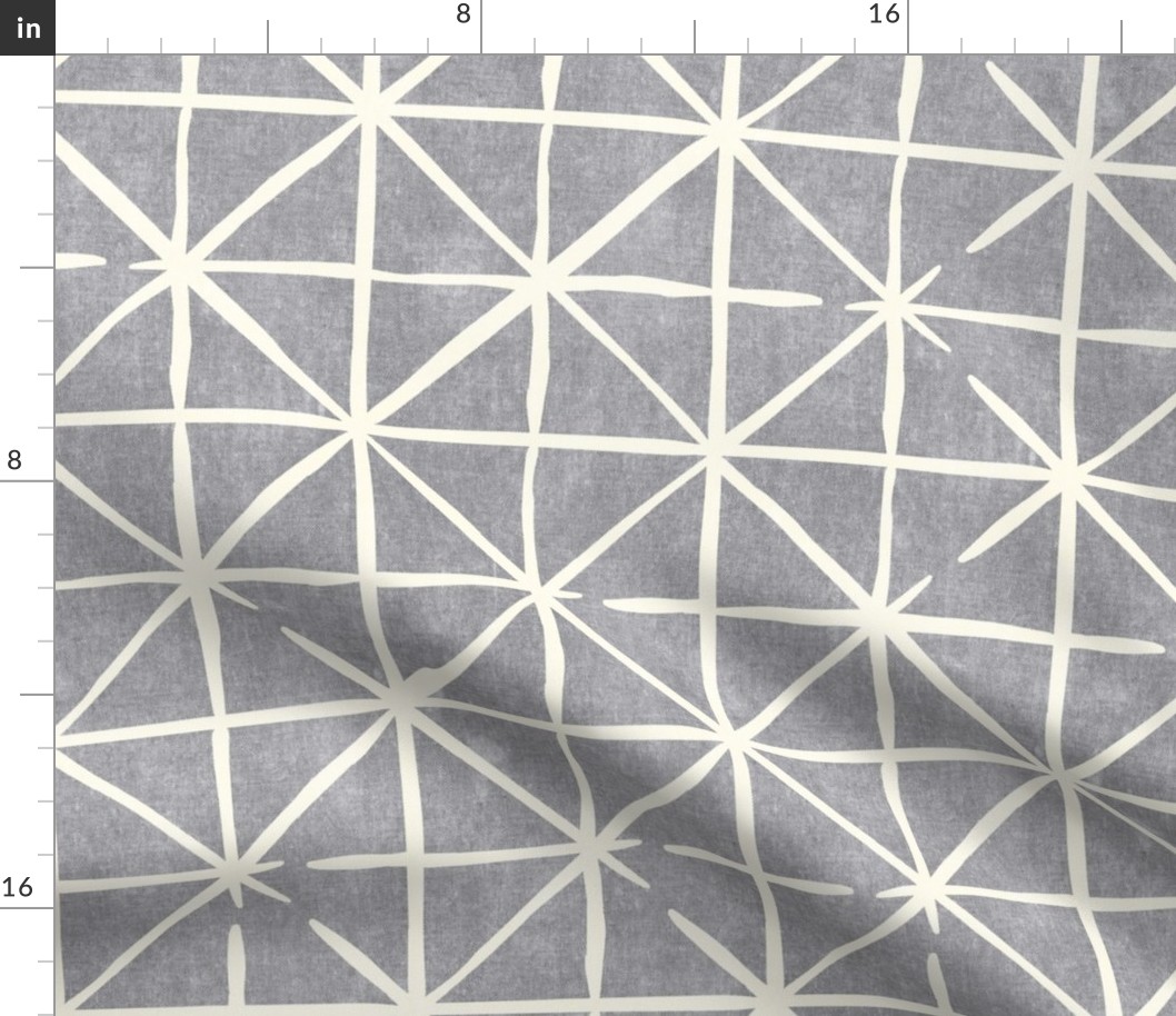 geometric triangles on grey - modern distressed geometric - LAD19