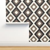 aztec neutrals - inkwell & taupe on cream - home decor - LAD19