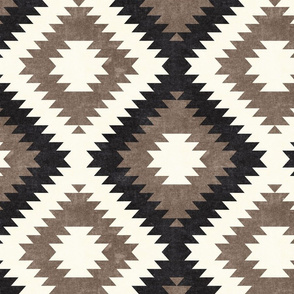 aztec neutrals - inkwell & taupe on cream - home decor - LAD19