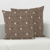 bohemian aztec simple - taupe - tribal mudcloth geometric - LAD19