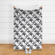 19-15c Quilt Panel Gray Grey Star 