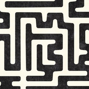 maze - mud cloth - tribal in inkwell -  LAD19