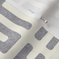 maze - mud cloth - tribal in grey -  LAD19