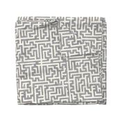 maze - mud cloth - tribal in grey -  LAD19