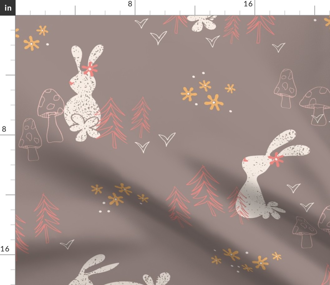 Woodland Whimsey - Dark Gray