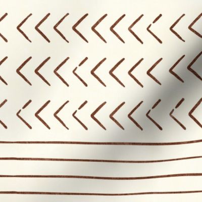 arrow stripes - brandywine on cream - mud cloth modern trendy farmhouse - LAD19