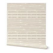 arrow stripes - brandywine on cream - mud cloth modern trendy farmhouse - LAD19