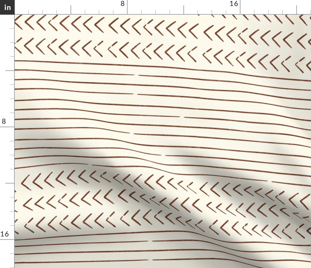 arrow stripes - brandywine on cream - mud cloth modern trendy farmhouse - LAD19