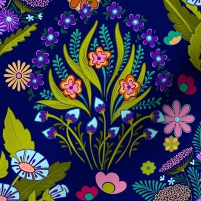 Jewel Tone 70s Bohea Floral