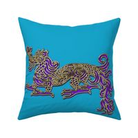 Golden Amethyst Dragon for Pillow