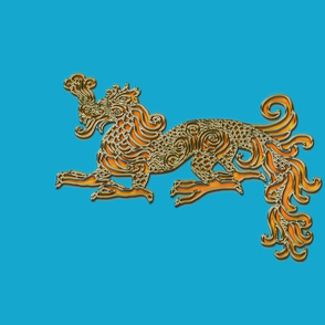 Golden Amber Dragon for Pillow