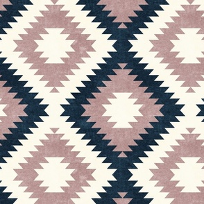 aztec neutrals - mauve and dark blue - home decor - LAD19