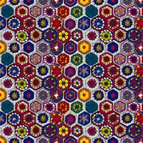 Jewel tones 70s crochet
