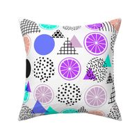 Geometric elements lemon Retro fashion style