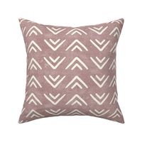 mud cloth triangles - boho - farmhouse - mauve - LAD19