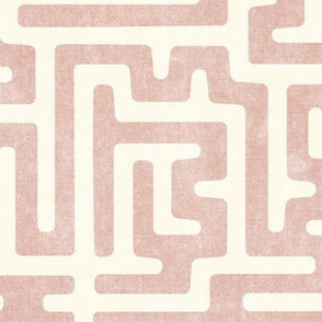 maze - mud cloth - tribal in rose -  LAD19