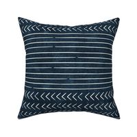 arrow stripes - cream on dark blue - mud cloth modern trendy farmhouse - LAD19