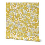 Floral Illustrated 70s Vintage-yellow