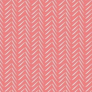 Brushstroke Herringbone Coral (small)