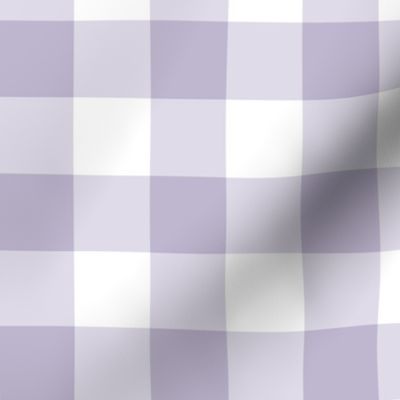 1.5" Light Purple Gingham: Medium Lavender Gingham Check, Buffalo Plaid