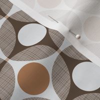 geometric circles brown and light grey