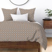 geometric circles brown and light grey