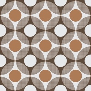 geometric circles brown and light grey