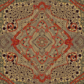 Asian African Kaleidoscope 18x18