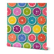 citrus polka pop teal large