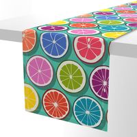 citrus polka pop teal large